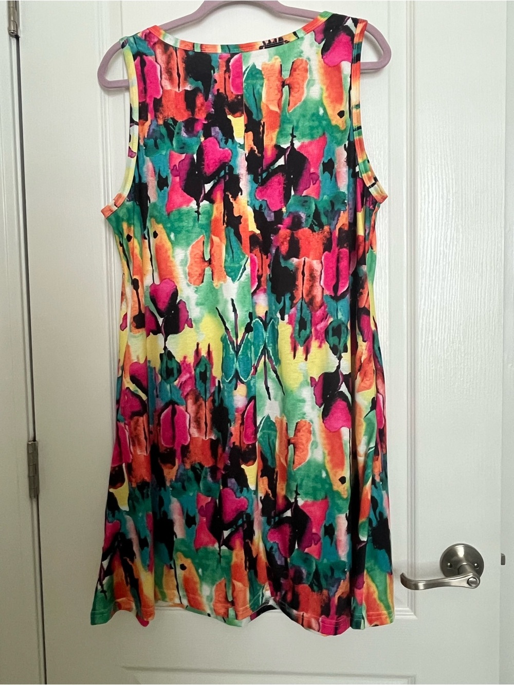 Vibrant Multicolor Sleeveless Swing Dress